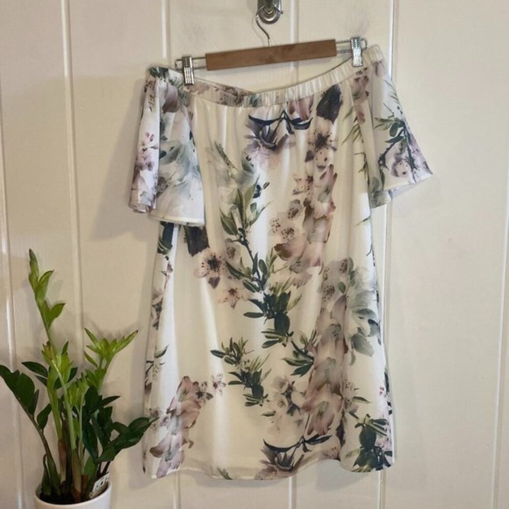 NWT Lulu's Floral Off Shoulder Elastic Dress